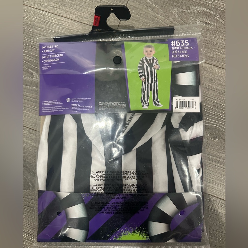 Beetlejuice costume baby boy 3 to 6 months - Picture 2 of 3